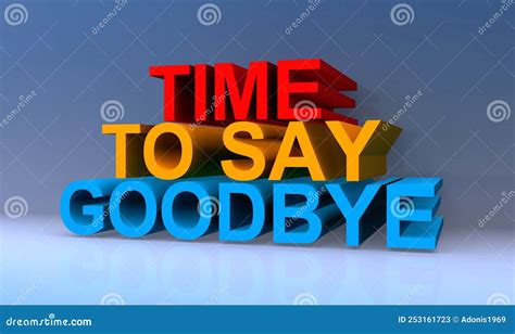 Time To Say Goodbye On Blue Stock Illustration Illustration Of Hand