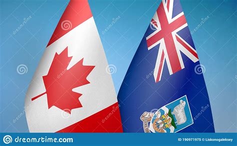 Canada And Falkland Islands Two Flags Stock Illustration Illustration