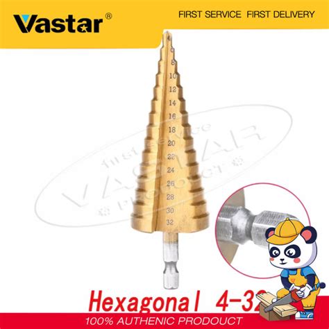 Vastar Pcs Mm Hss Steel Titanium Step Drill Bits Cone Cutt Tools