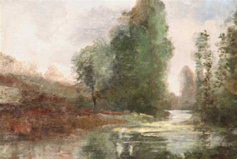 Proantic Huile Sur Toile paysage De Rivière