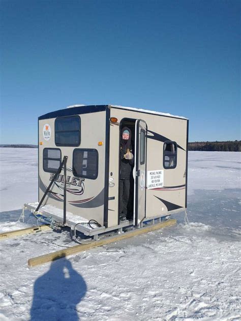 Ice Shack Rental | Ice Fishing on Junior Lake | Lakeville, Maine