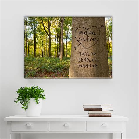 Family Tree Names Color Premium Canvas