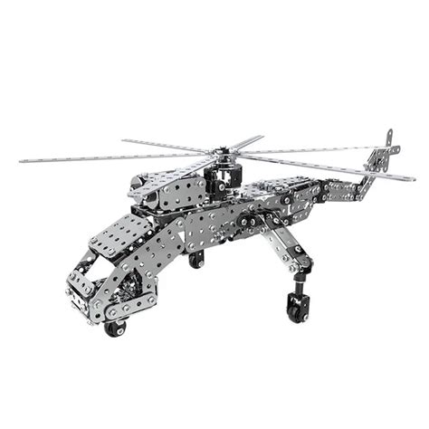 DIY Alloy Assembly Helicopter DIY Assembled Helicopter Decorate Kid ...