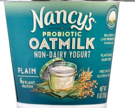 Nancys Plain Dairy Free Probiotic Oat Milk Yogurt Cup 6 Oz Kroger