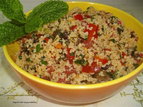 Salade de semoule à la marocaine Flagrant délit de gourmandise