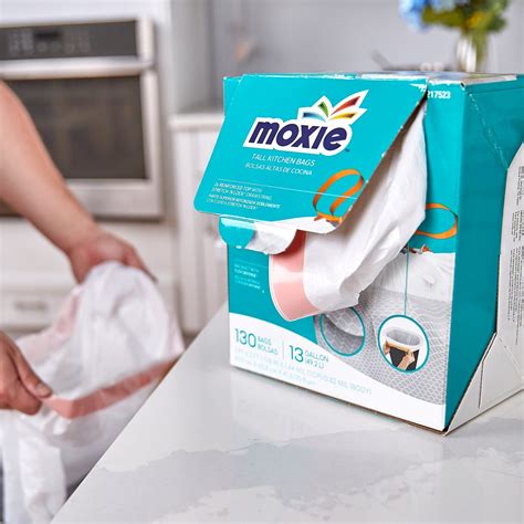 MOXIE Trash Bags 130-Pack 13-Gallon White Plastic Kitchen Trash Bag One ...