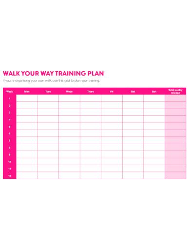 Blank Training Plan 10 Examples Format How To Create Pdf