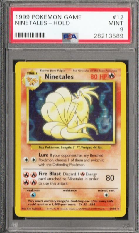 Psa 9 Ninetales Holo Base Set 12102 1999 Tcg Store