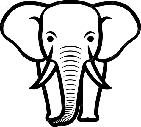 Premium Vector Elephant Black And White Isolated Icon Vector Illustration