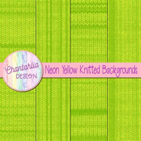 Neon Yellow Knitted Backgrounds