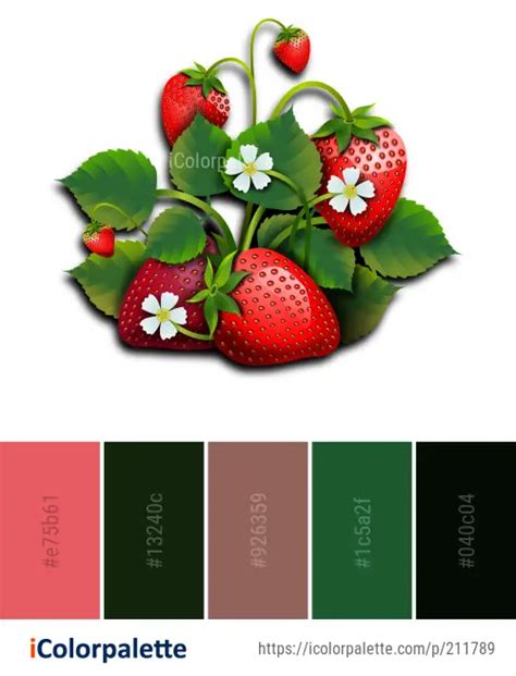 Color Palette Ideas From Strawberry Strawberries Natural Foods Image Icolorpalette