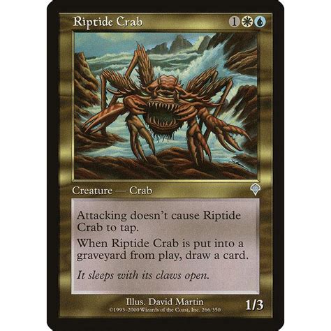 Mtg 金英語版 《激浪のカニriptide Crab》★foil★ インベイジョン Inv Invenf266ツクモヤ ヤフー店