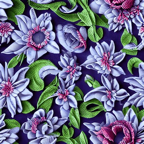 3d Fabric Floral Design Graphic · Creative Fabrica