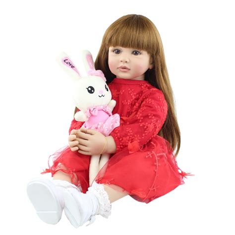 Rumocovo Poup E Reborn En Silicone Pour Fille Pouces Cm Robe