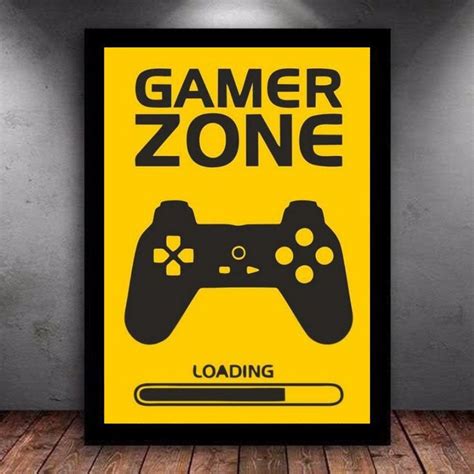 Quadro Decorativo Gamer Zone Games Elo7 Produtos Especiais