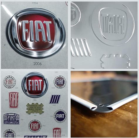 Fiat Logo Evolution - Metallskilt - METALLSKILT.NO