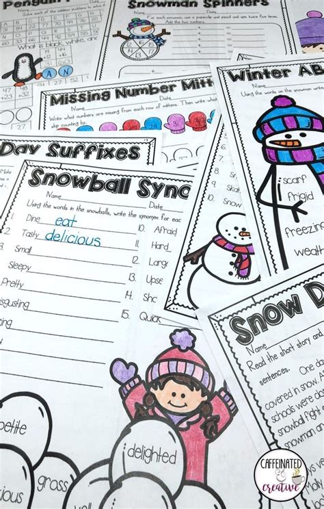 Winter No Prep Math And Ela Worksheets Activities For 2nd Grade Artofit