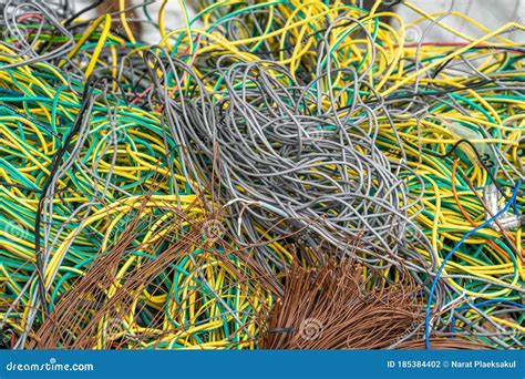 Electric Cable Wire Scrap Recycling For Copper Stock Photo Image Of