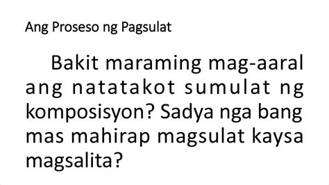 Solution Ang Proseso Ng Pagsulat Studypool