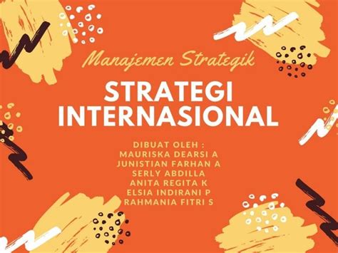Strategi Internasional Manajemen Strategik