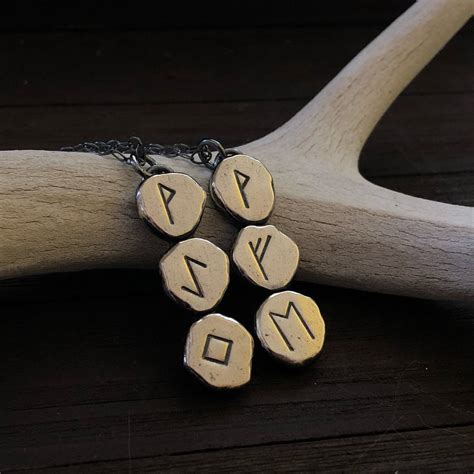 Rune Necklace Viking Jewelry Rune Pendant Rune Charm Etsy