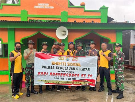 Sambut Hari Bhayangkara Ke 76 Polres Dan Kodim 1415 Selayar Bhakti