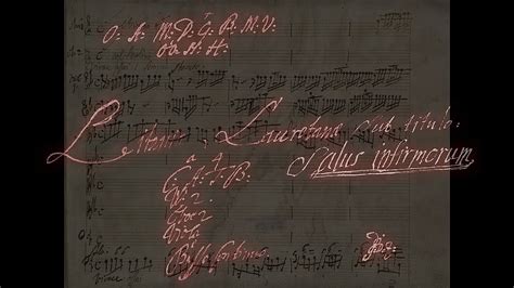 Zelenka Litaniae Lauretanae Salus Infirmorum Zwv Autograph