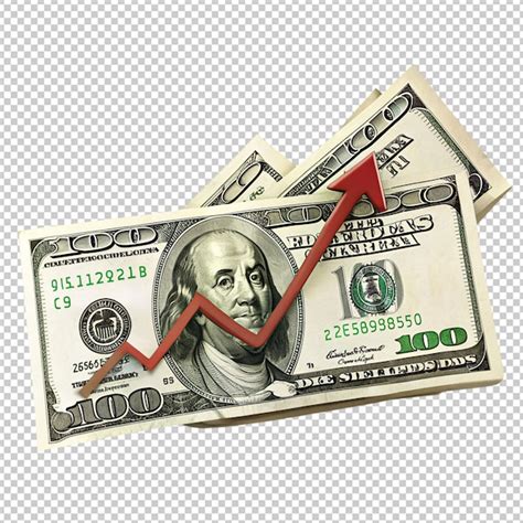 Dollar Banknote Rising Graph On Transparent Background Premium AI