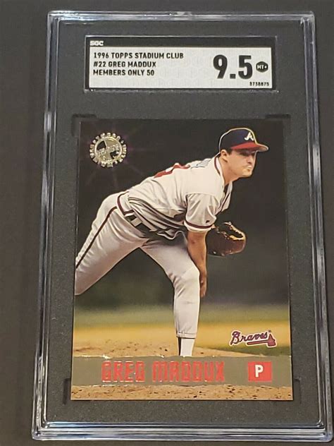 1996 Stadium Club Members Only 50 Greg Maddux SGC 9 5 POP 1 None Higher