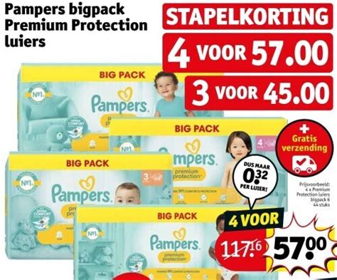 Pampers Bigpack Premium Protection Luiers Promotie Bij Kruidvat