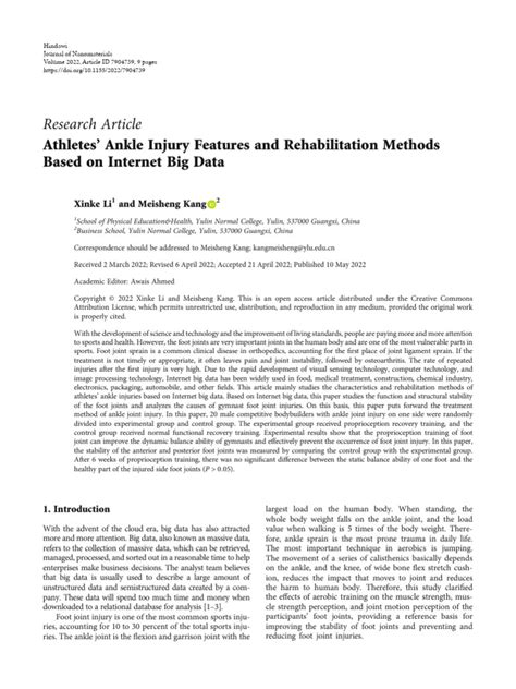 Athletes Ankle Injury Features and Rehabilitation | PDF | Ankle ...