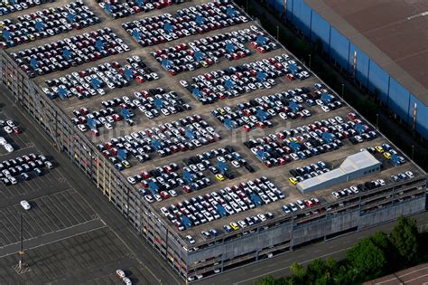 Bremerhaven Aus Der Vogelperspektive Parkdeck Auf Dem Parkhaus Am