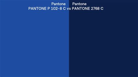 Pantone P 102 8 C Vs PANTONE 2768 C Side By Side Comparison