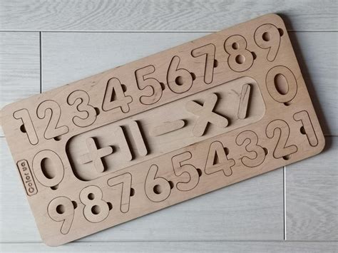 Wooden Numbers Puzzle 0 9 Wooden Numbers Wooden Numbers Toys Etsy