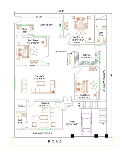 Draw 2d Floor Plan House Plan Elevations In Autocad By Suntosh01 Fiverr