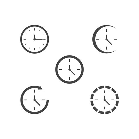 Clock Icon Vector Flat Illustration 19508557 Vector Art At Vecteezy