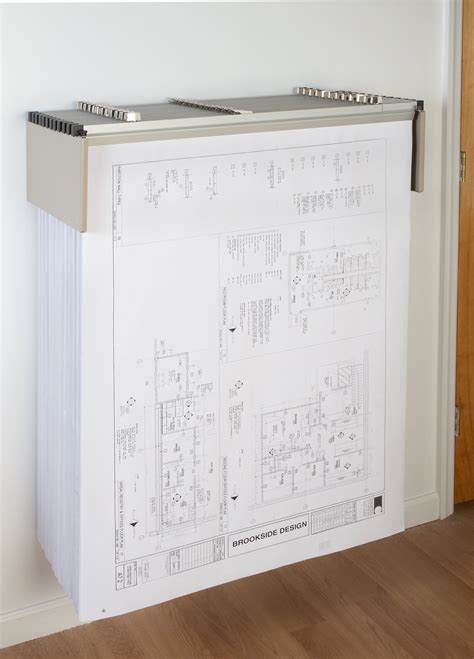 Vertical Blueprint Storage Drop Lift Wall Rack Model Dlwc Brookside Design