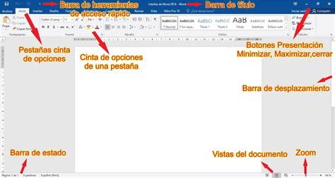 VENTANA DE WORD CONOCE SUS ELEMENTOS