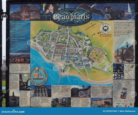 Town Map Beaumaris The Castle Is An Unfinished Welsh Medieval Castle