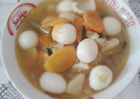Resep Sayur Sop Telur Puyuh Oleh Wina Kartika Cookpad