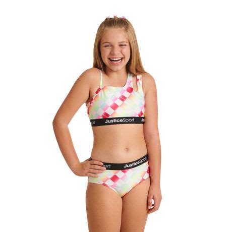 Justice Girls Asymmetrical Bikini Top 2 Piece Set Walmart Canada