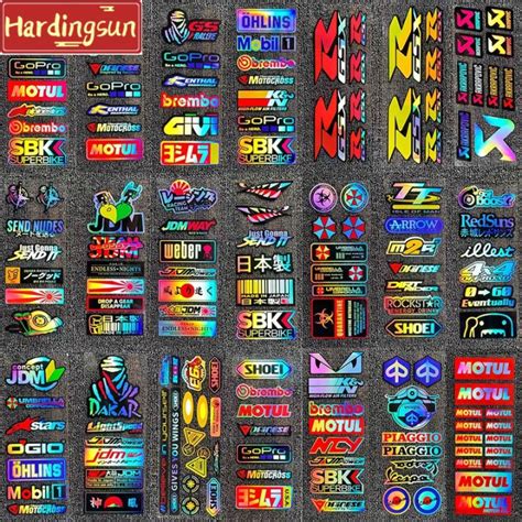 Hardingsun Japanese Jdm Akrapovic Motul Gopro Vinyl Holographic Sticker