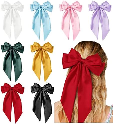 Amazon Hair Bows For Women Girls 8 PCS Hair Ribbon Bow Hair Clips