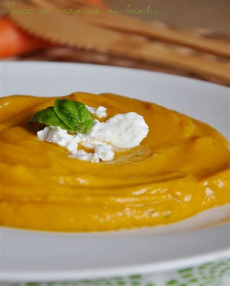 Purée de carottes au basilic pour 2 personnes Recettes Elle à Table