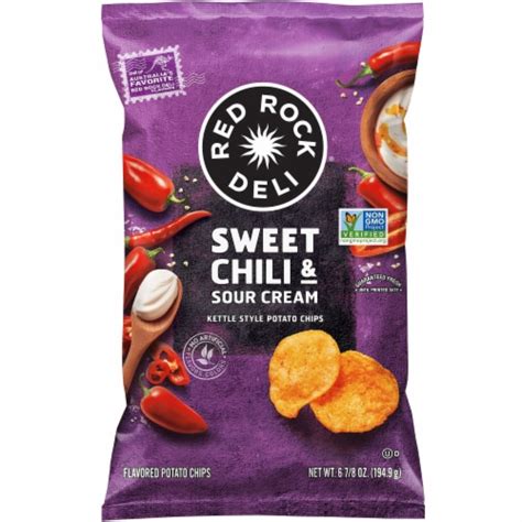 Red Rock Deli Kettle Chips Sweet Chili Sour Cream Deli Style Potato