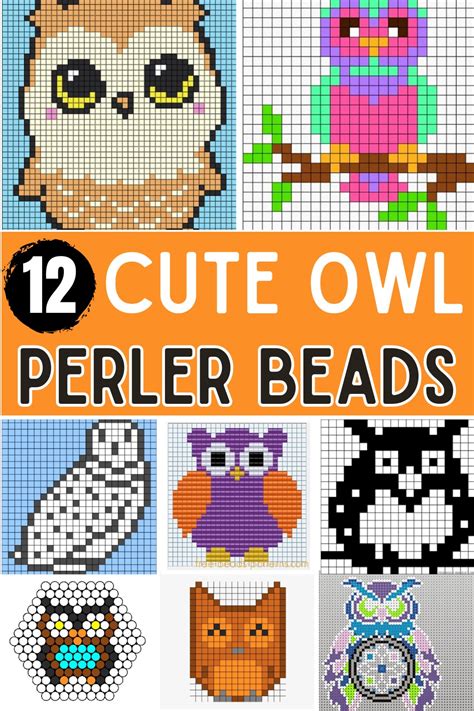 12 Cute Owl Perler Beads In Various Designs Diy Crafts