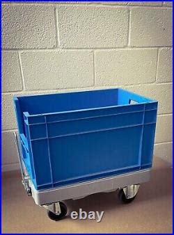 Standard Euro Industrial Plastic Storage Boxes Crate Container Dolly