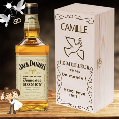 LE MEILLEUR TÉMOIN DU MONDE JACK DANIELS HONEY DANS LA BOÎTE EN BOIS