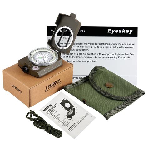 Eyeskey Tactical Survival Compass With Lanyard And Pouch Waterproof