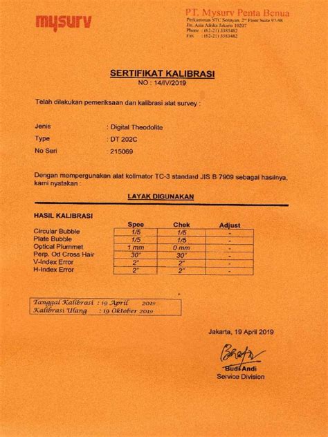 Sertifikat Kalibrasi Cv Multi Dimensi Pdf